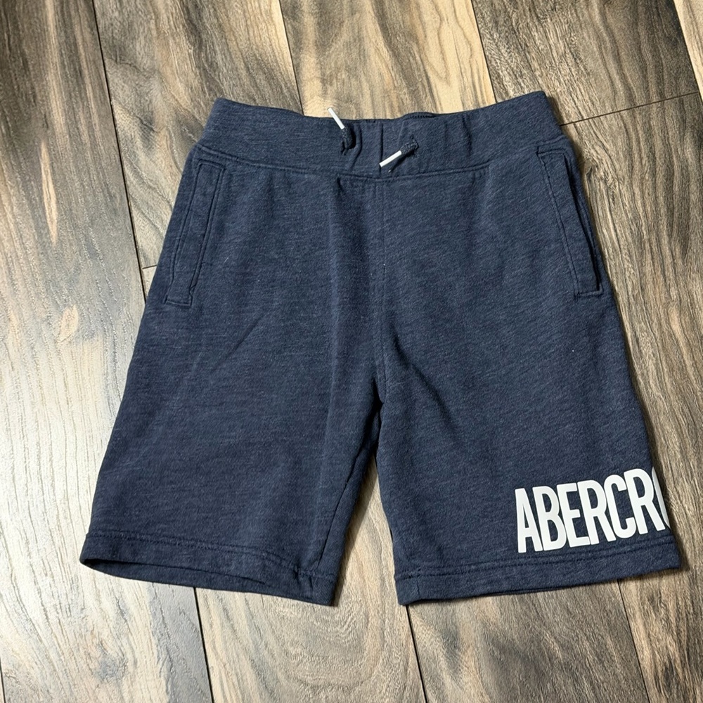 Abercrombie & Fitch Navy Kids Logo Lounge Shorts